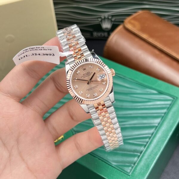 Replica Rolex Replica 11 Watch DateJust 18K Rose Gold Wrapped Women's Pink Dial GM Factory 31mm - Top Watch - 图片 6