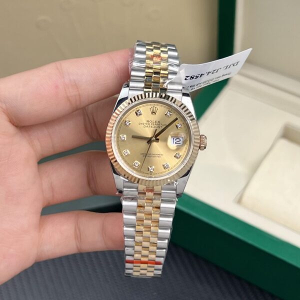 Swiss 1:1 Rolex Replica 1:1 Watch DateJust Gold Wrapped Jubilee Strap GM Factory 36mm - Top Watch - Image 2