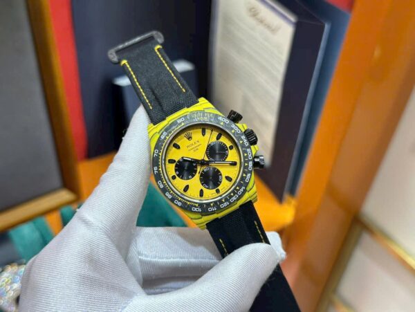 Best Fake Rolex Replica 1:1 Watch Cosmograph Daytona Diw Yellow Carbon Case 40mm - Top Watch - Image 4