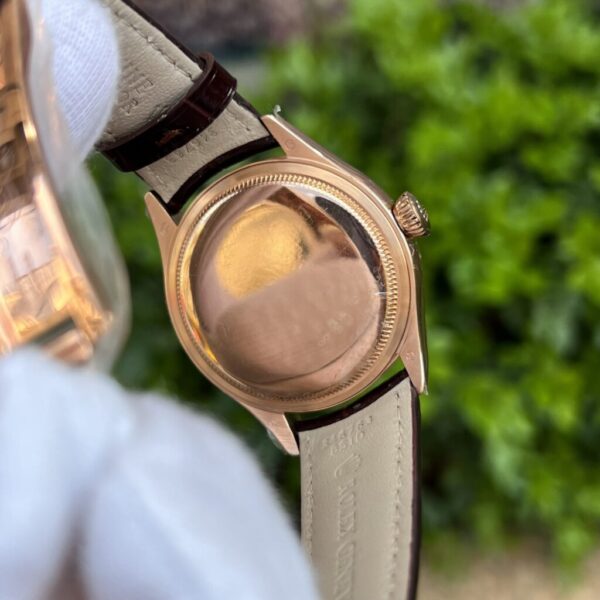 Swiss 1:1 Rolex Replica 11 Watch Cellini Moonphase 50535 Rose Gold Plated White Dial 39mm - Top Watch - Image 4
