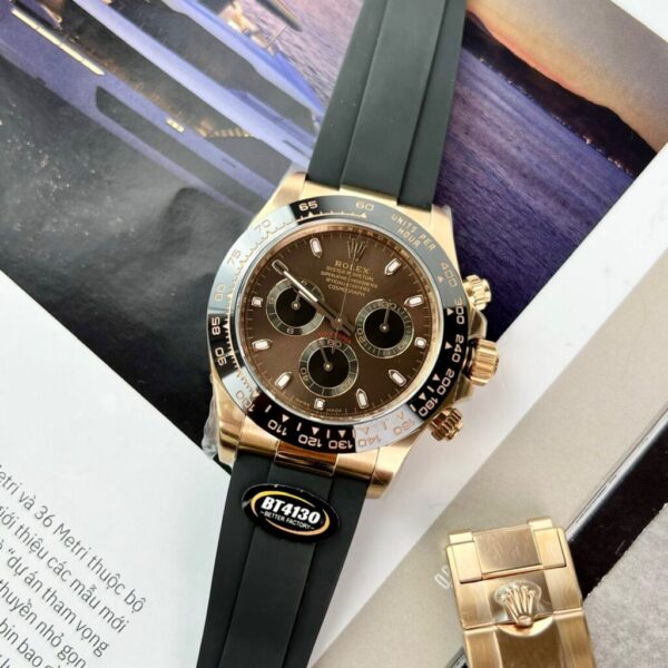 Replica Rolex Replica 11 Watch Cosmograph Daytona 116515LN Chocolate Dial Rubber Strap BT 40mm - Top Watch