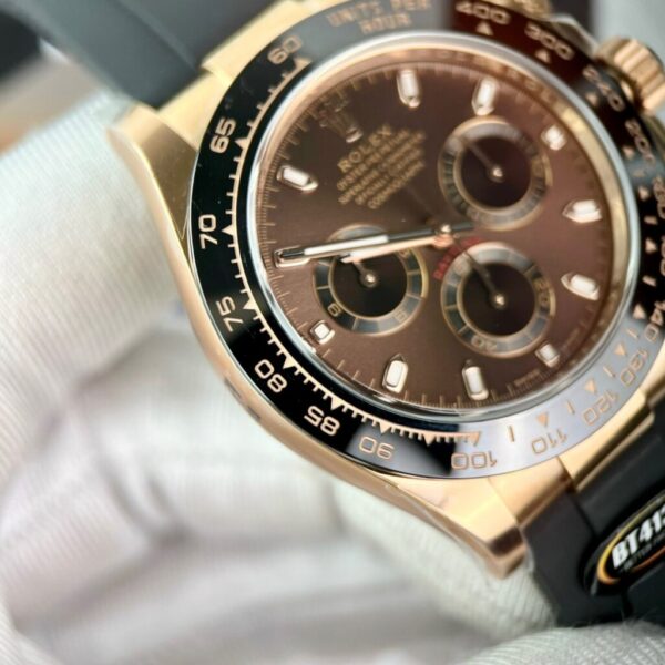 Replica Rolex Replica 11 Watch Cosmograph Daytona 116515LN Chocolate Dial Rubber Strap BT 40mm - Top Watch - Image 4