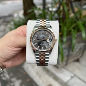 Swiss 1:1 Rolex Replica 1:1 Watch DateJust 126231 Dark Grey Dial Demi Strap VSF 36mm - Top Watch