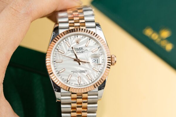 Best Fake Rolex Replica 11 Watch DateJust 126231 Real Gold Wrapped Palm Dial GM Factory 36mm - Top Watch - Image 2