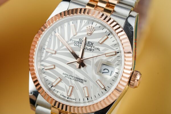 Best Fake Rolex Replica 11 Watch DateJust 126231 Real Gold Wrapped Palm Dial GM Factory 36mm - Top Watch - Image 3