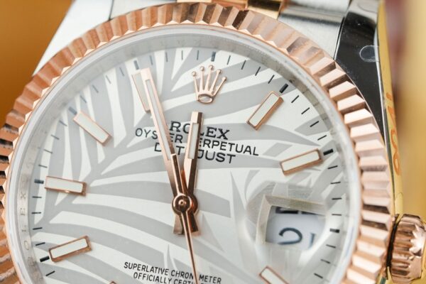 Best Fake Rolex Replica 11 Watch DateJust 126231 Real Gold Wrapped Palm Dial GM Factory 36mm - Top Watch - Image 4