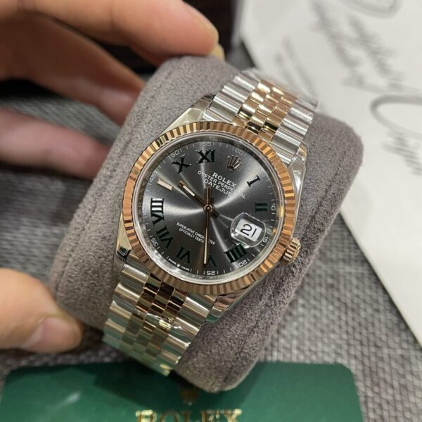 Replica Rolex Replica 11 Watch DateJust 126231 Wimbledon Dial Demi Strap VS Factory 36mm - Top Watch - Image 2