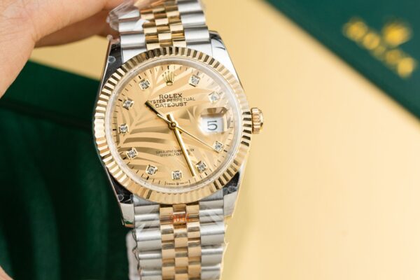 Swiss 1:1 Rolex Replica 1:1 Watch DateJust 126233 Gold Wrapped Dial Stone GM Factory 36mm - Top Watch - Image 3