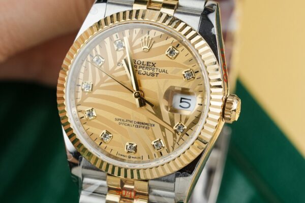 Swiss 1:1 Rolex Replica 1:1 Watch DateJust 126233 Gold Wrapped Dial Stone GM Factory 36mm - Top Watch - Image 4