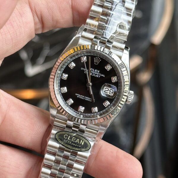 Replica Rolex Replica 1:1 Watch DateJust 126234 Black Dial With Stone Clean Factory 36mm - Top Watch - Image 3