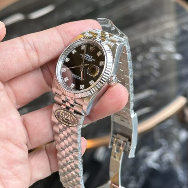 Replica Rolex Replica 1:1 Watch DateJust 126234 Black Dial With Stone Clean Factory 36mm - Top Watch - Image 4