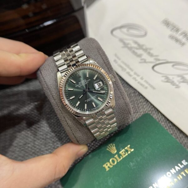 Best Fake Rolex Replica 1:1 Watch DateJust 126234 Green Dial Jubilee Strap Factory VS 36mm - Top Watch - Image 2