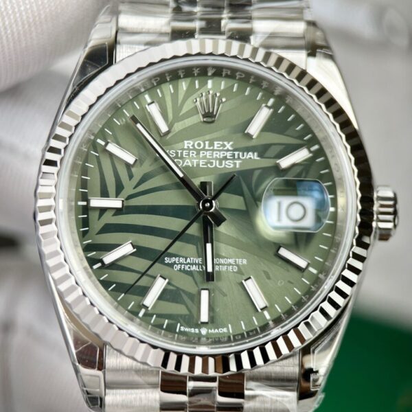 Replica Rolex Replica 1:1 Watch DateJust 126234 Palm Leaf Dial Factory VS 36mm - Top Watch - Image 3