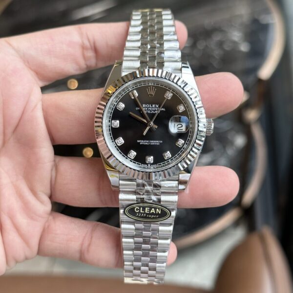 Best Fake Rolex Replica 1:1 Watch Datejust 126334 Black Dial With Diamond Numbers Clean 41mm - Top Watch