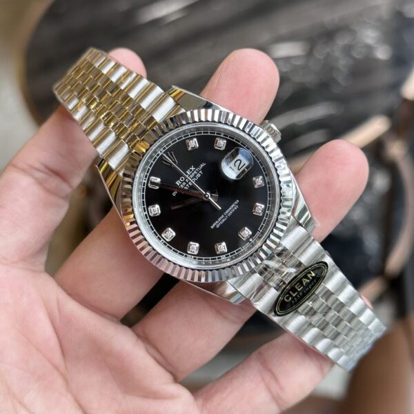 Best Fake Rolex Replica 1:1 Watch Datejust 126334 Black Dial With Diamond Numbers Clean 41mm - Top Watch - Image 2