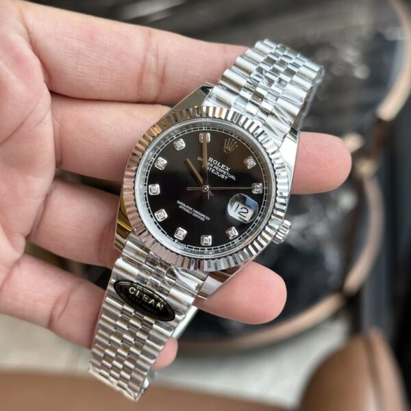 Best Fake Rolex Replica 1:1 Watch Datejust 126334 Black Dial With Diamond Numbers Clean 41mm - Top Watch - Image 3