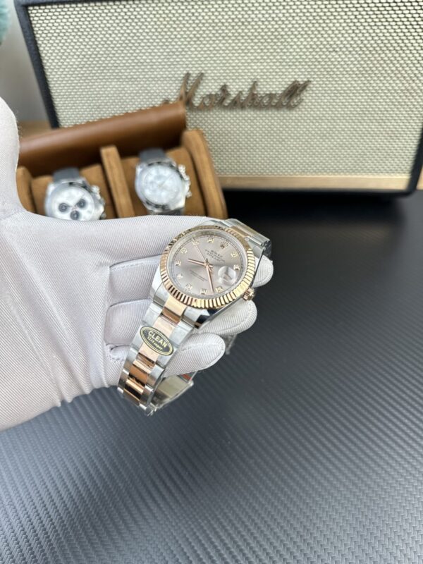 Best Fake Rolex Replica 11 Watch DateJust 126334 Sundust Pink Dial Factory Clean 41mm - Top Watch - Image 4