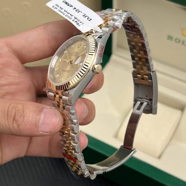 Replica Rolex Replica 11 Watch Datejust 18K Gold Wrapped Champagne Gold Dial GM Factory 41mm - Top Watch - Image 6