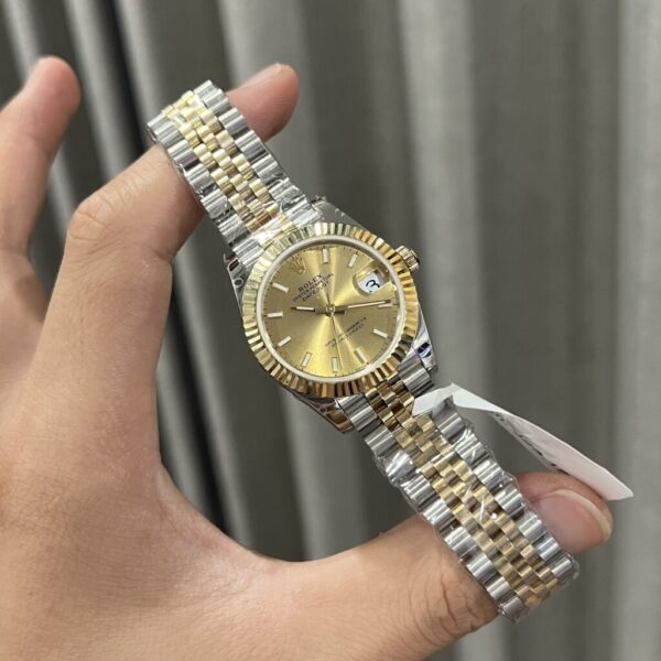 Best Fake Rolex Replica 11 Watch DateJust 18K Gold Wrapped Gold Dial GM Factory 31mm - Top Watch - Image 2