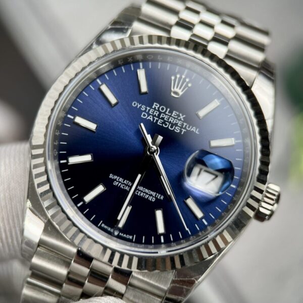 Best Fake Rolex Replica 1:1 Watch DateJust Blue Dial Jubilee Strap EWF 36mm - Top Watch - Image 2