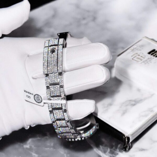 Swiss 1:1 Rolex Replica 1:1 Watch DateJust Full Diamond Moissanite Super Vip Hong Kong 41mm - Top Watch - Image 7