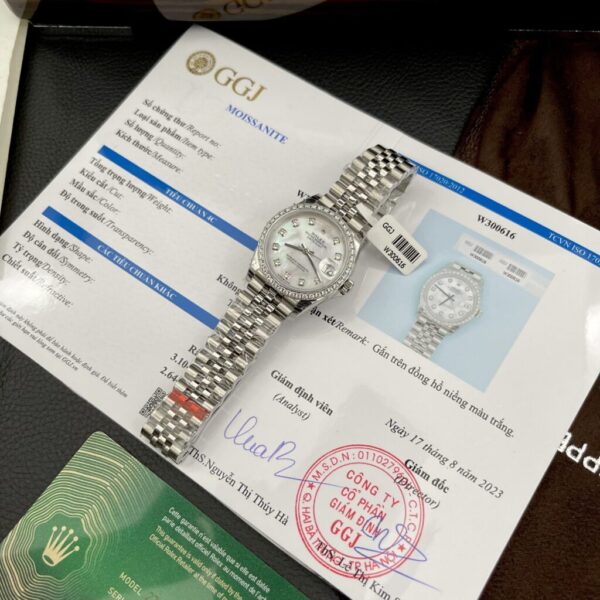 Replica Rolex Replica 1:1 Watch DateJust Moissanite Diamond MOP Jubilee Strap EW 31mm - Top Watch