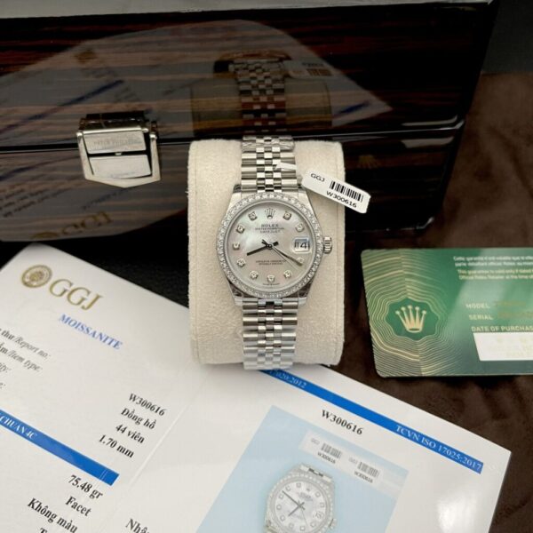 Replica Rolex Replica 1:1 Watch DateJust Moissanite Diamond MOP Jubilee Strap EW 31mm - Top Watch - Image 2