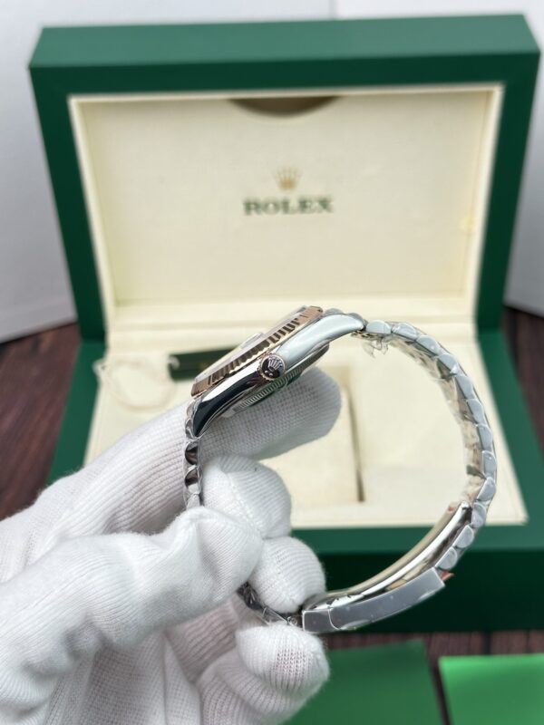 Swiss 1:1 Rolex Replica 11 Watch Datejust Rose Gold Plated Chocolate Dial EW Factory 36mm - Top Watch - Image 4