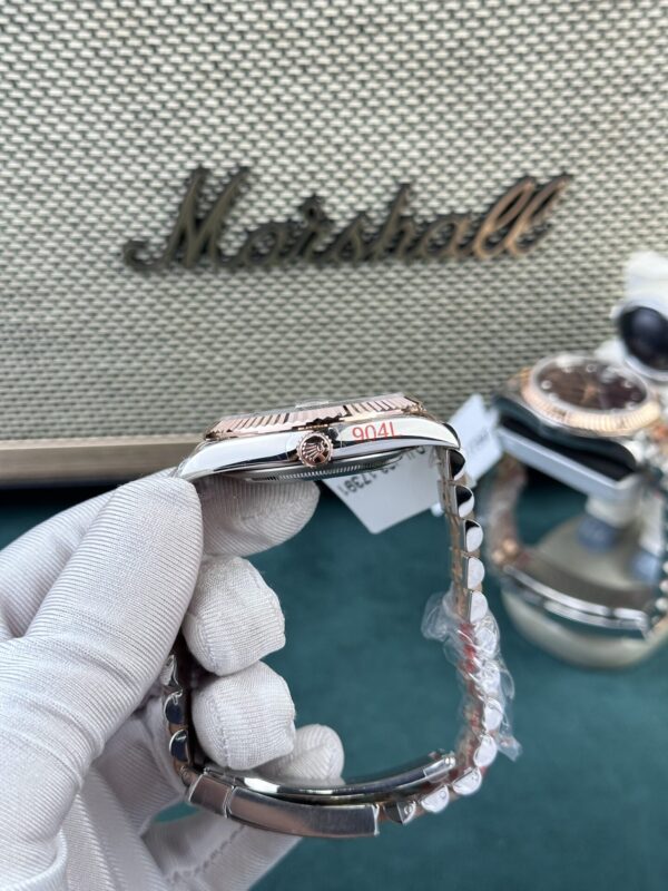 Swiss 1:1 Rolex Replica 11 Watch DateJust Rose Gold Wrapped Mother-of-Pearl Dial GM Factory 36mm - Top Watch - Image 5