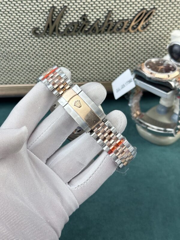Swiss 1:1 Rolex Replica 11 Watch DateJust Rose Gold Wrapped Mother-of-Pearl Dial GM Factory 36mm - Top Watch - Image 8