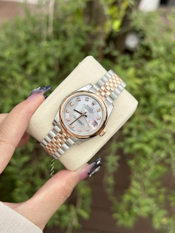 Swiss 1:1 Rolex Replica 11 Watch DateJust Women Mother of Pearl Dial Julibee Strap 31mm - Top Watch - Image 2