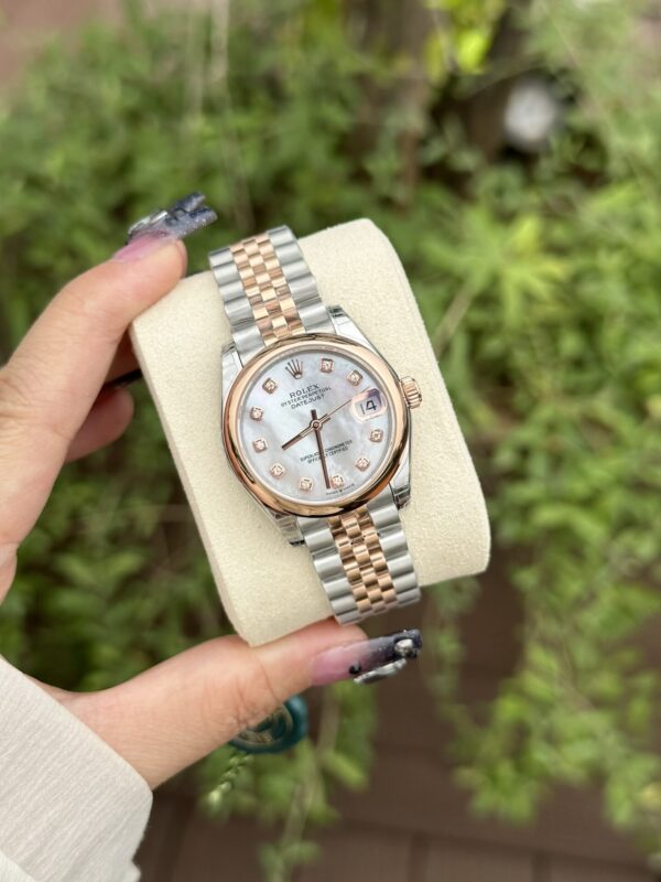 Swiss 1:1 Rolex Replica 11 Watch DateJust Women Mother of Pearl Dial Julibee Strap 31mm - Top Watch - Image 3