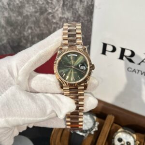 Best Fake Rolex Replica 1:1 Watch Day-Date 228235 Green Dial Rose Gold Plated GM Factory V2 40mm - Top Watch