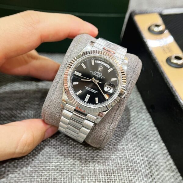 Best Fake Rolex Replica 1:1 Watch Day-Date 228236 Black Dial With Stone Number GM Factory 40mm - Top Watch - Image 2