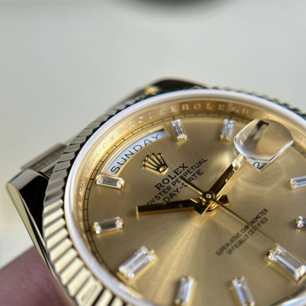 Best Fake Rolex Replica 1:1 Watch Day-Date 228238 Gold Wrapped 18K Yellow Gold 178 grams GM Factory 40mm - Top Watch - Image 8