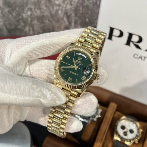 Best Fake Rolex Replica 1:1 Watch Day-Date 228238 Green Dial Yellow Gold GM Factory V2 40mm - Top Watch - Image 2