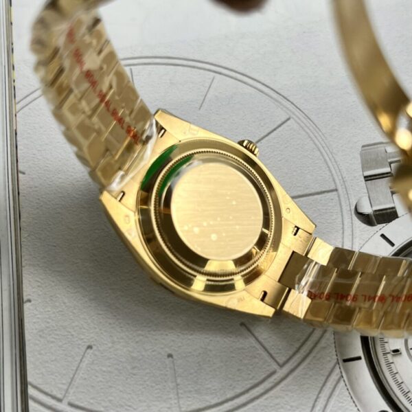 Swiss 1:1 Rolex Replica 1:1 Watch Day-Date Gold Plated Fluted Bezel EW Factory 40mm - Top Watch - Image 5