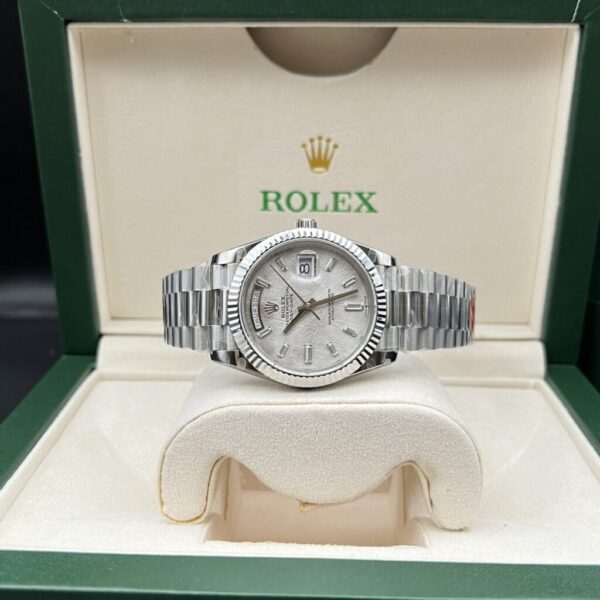Best Fake Rolex Replica 1:1 Watch Day-Date Meteorite Dial Metal Strap 40mm - Top Watch