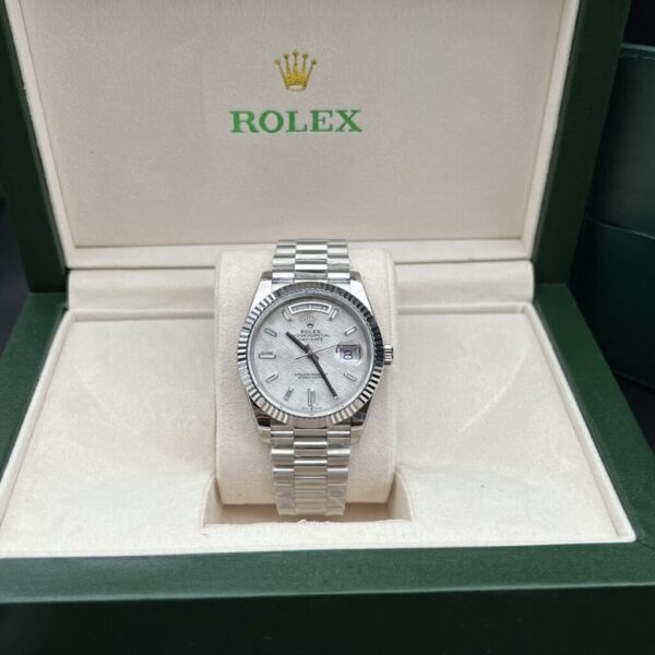 Best Fake Rolex Replica 1:1 Watch Day-Date Meteorite Dial Metal Strap 40mm - Top Watch - Image 2