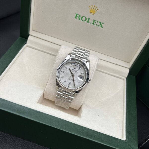 Best Fake Rolex Replica 1:1 Watch Day-Date Meteorite Dial Metal Strap 40mm - Top Watch - Image 3