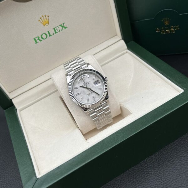 Best Fake Rolex Replica 1:1 Watch Day-Date Meteorite Dial Metal Strap 40mm - Top Watch - Image 4