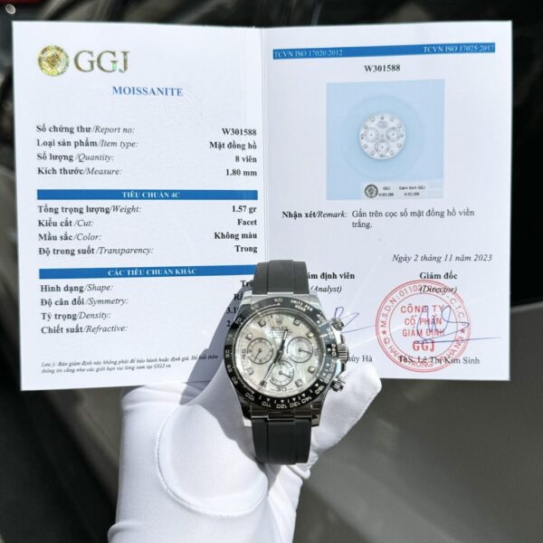 Replica Rolex Replica 11 Watch Daytona 116518LN Mother of Pearl Dial Moissanite 40mm - Top Watch