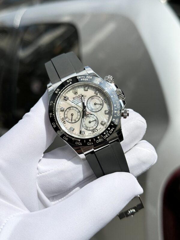 Replica Rolex Replica 11 Watch Daytona 116518LN Mother of Pearl Dial Moissanite 40mm - Top Watch - Image 3