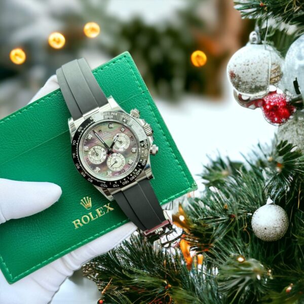 Best Fake Rolex Replica 1:1 Watch Daytona 116518LN Purple Mother of Pearl Dial With Moissanite Diamond 40mm - Top Watch