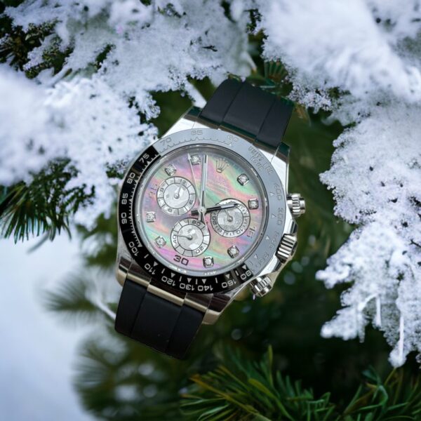 Best Fake Rolex Replica 1:1 Watch Daytona 116518LN Purple Mother of Pearl Dial With Moissanite Diamond 40mm - Top Watch - Image 2