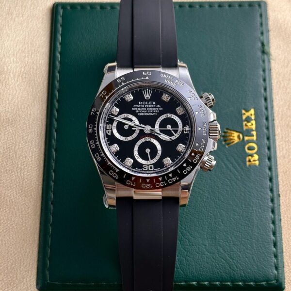 Swiss 1:1 Rolex Replica 1:1 Watch Daytona 116519LN Black Dial Rubber Strap BT Factory 40mm - Top Watch