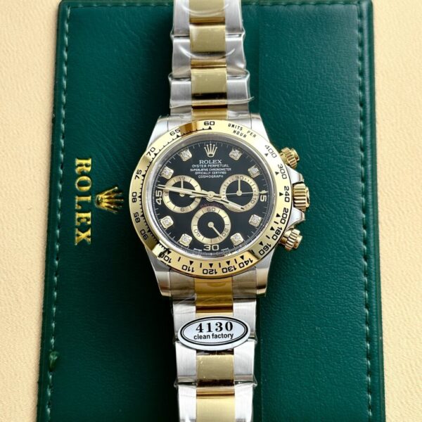 Swiss 1:1 Rolex Replica 1:1 Watch Daytona 126508 Black Dial Demi Strap Factory Clean 40mm - Top Watch