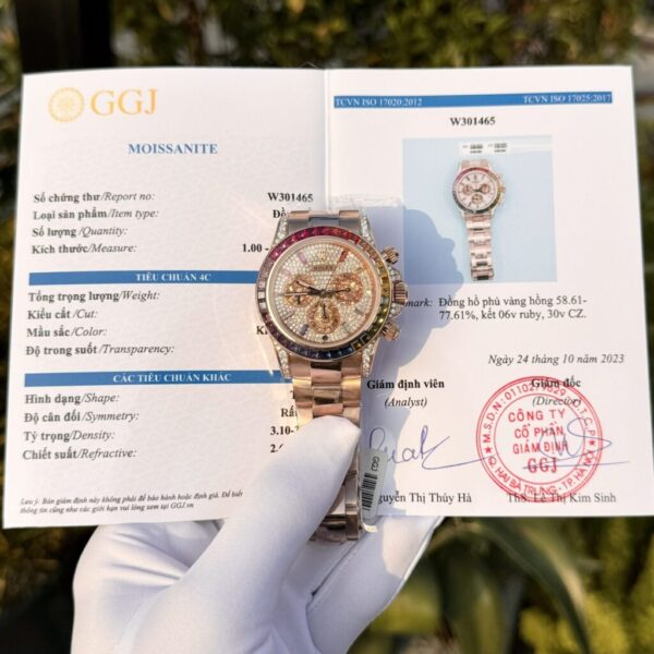 Best Fake Rolex Replica 1:1 Watch Daytona Gold Wrapped Moissanite Diamond 40mm - Top Watch
