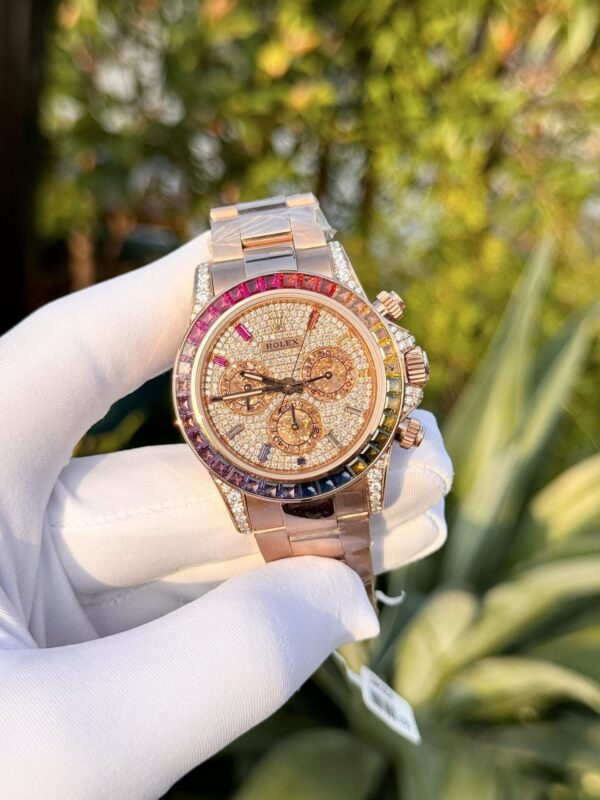 Best Fake Rolex Replica 1:1 Watch Daytona Gold Wrapped Moissanite Diamond 40mm - Top Watch - Image 2