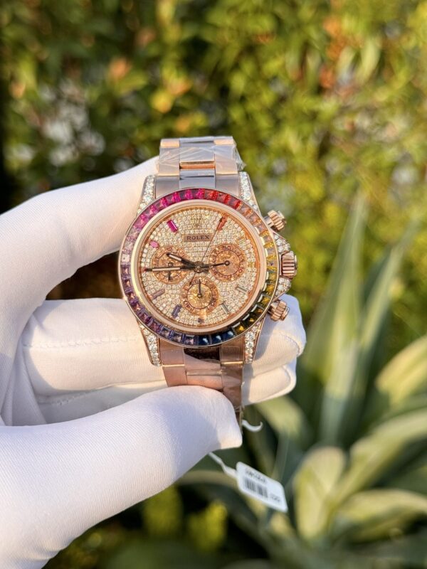 Best Fake Rolex Replica 1:1 Watch Daytona Gold Wrapped Moissanite Diamond 40mm - Top Watch - Image 3